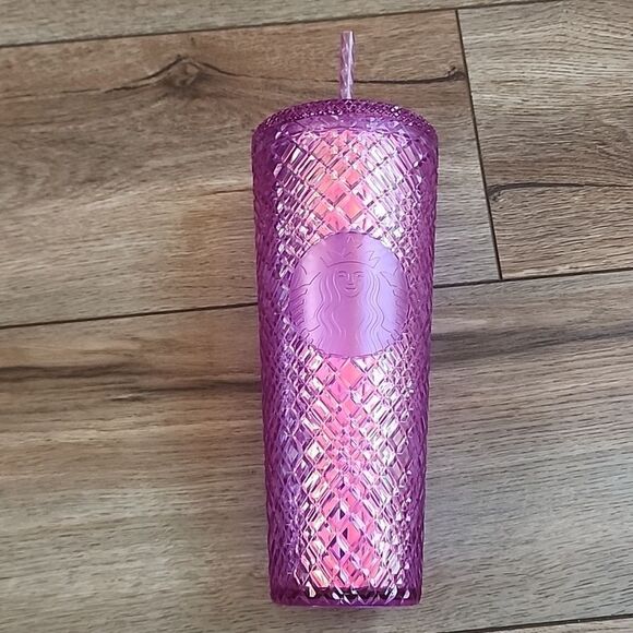 Starbucks Release Valentines 2023 | Pink Jewel Diamond Tumbler | Studded Cup | - Picture 1 of 4